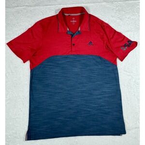 Adidas Polo Shirt Golf Team USA Blue Red Size Medium M 2018 RN 88387 Performance